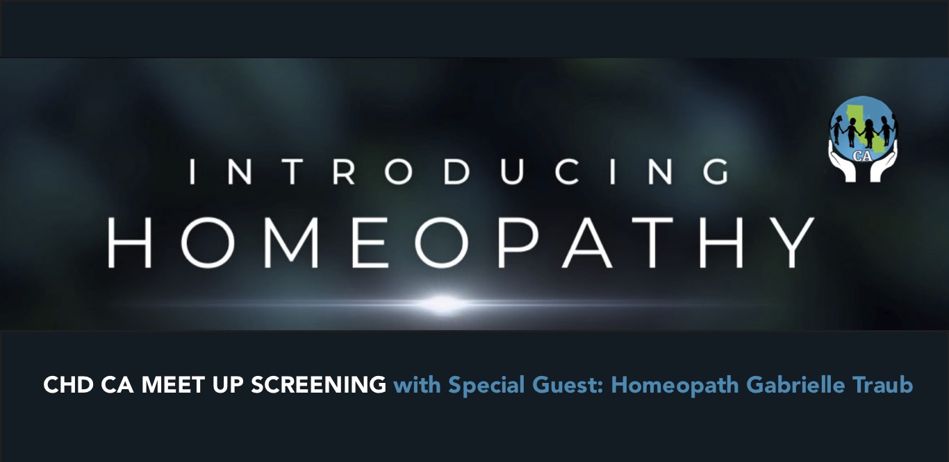 CHD CA San Diego County MEET UP / SCREENING of Introducing HOMEOPATHY